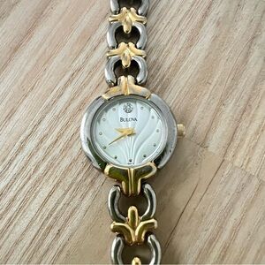 Bulova ladies two-toned bracelet dress watch NEW BATTERY